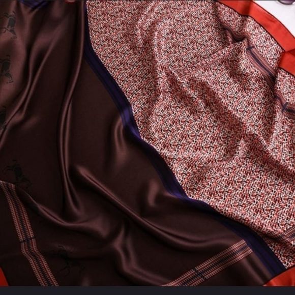 Women Satin Silk Long Scarf/Shawl Body Wrap - Picture 5 of 8